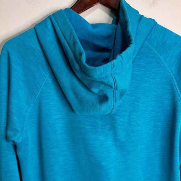Under Armour Semi Fitted Blue 1/4 Zip Pullover Hooded Sweater Size Medium - Picture 8 of 12